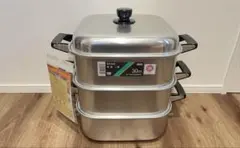 新品未使用品 AKAO(アカオ) 角型蒸器30cm 二重（3段） - メルカリ