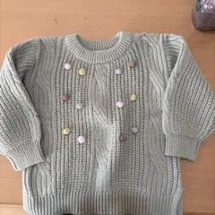 BEAMS mini ケーブル編みセーター 110