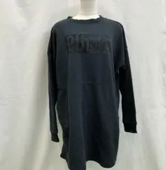 T912Kレディースひざ丈ワンピース黒S秋冬プリントPUMA 1/20