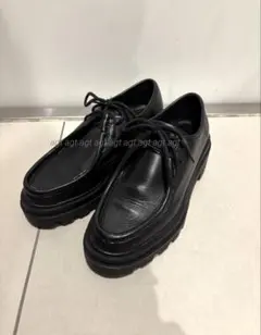 ZARA ブラック ローファー　レースアップシューズ　モカシン