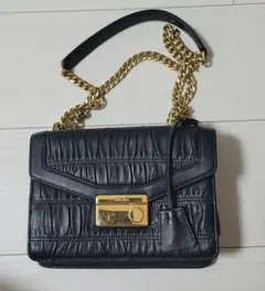 PRADA ショルダーバッグ ギャザー レザー ゴールド金具のサムネイル