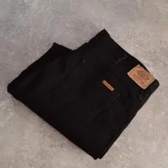 90s〜00s Dickies ダブルニー ワークパンツ W42 ブラック