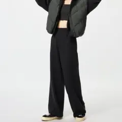 UNIQLO ウォームフリースストレートパンツ 丈短め XSサイズ