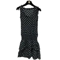 COTTON:ON ミニワンピース ブラック総柄 ストレッチ 大人おしゃれ♡