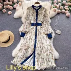 半袖　ワンピース ドレス　レース　ロング　レディース　パーティー　花柄