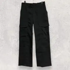 ZARA ザラ カーゴパンツ S相当 黒 ワイド ポケット付き