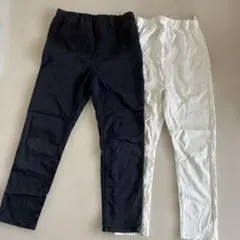 ヒ*ロ様 マタニティパンツ2本セット(スキニー黒・白)LEPSIM UNIQLO