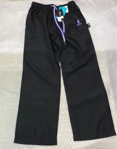 新品未使用ディズニー ブラックジャージパンツ 紫紐付き