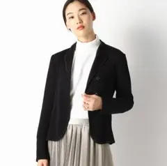 【極美品】コムサデモード　リブニット風プリーツジャケット