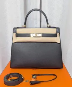 新品！ケリー28黒・領収書。 本物 のエプソン素材 。F Mパリ正規店