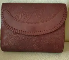 INDIVI 二つ折り財布 バタフライ型押し ブラウンのサムネイル