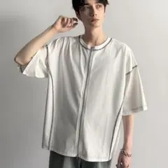 新品未使用 1枚でも羽織でも インサイドアウト2wayダブルジップTシャツ