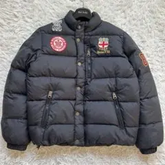 美品 トミーヒルフィガー ダウンジャケット アウター ワッペン 刺繍 防寒 M