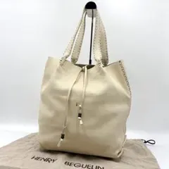 HENRY BEGUELIN エンリーベグリン トートバッグ アイボリー レザーのサムネイル