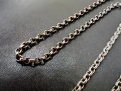 シルバー925 ロールチェーン ペーパーチェーン ネックレス