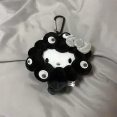 万博EXPO2025 黒ミャクミャクなりきりぬいぐるみ ハローキティ カラビナ付