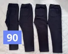 【美品】ユニクロ　レギンス　90 まとめ売り　黒　保育園着