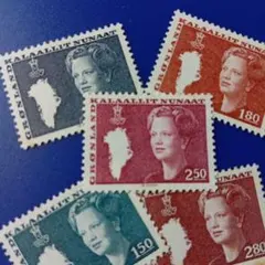 8558 外国切手 グリーンランド 1980年代 デンマーク女王マルグレーテ2世