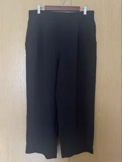 しまむら　ブラック ワイドパンツ 4L バニラスタジオ