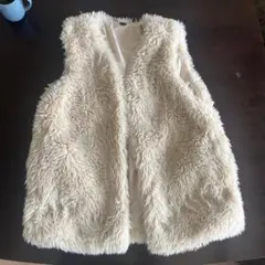 SHEIN フェイクファーベスト Lサイズ クリーム