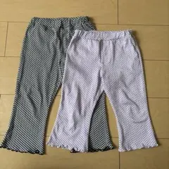 チェック柄フレアパンツ　2点セット