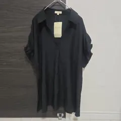 ■タグ付■HusHusHハッシュアッシュ スキッパーシャツ ブラウス カットソー