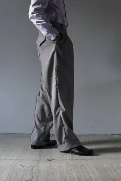 Omar Afridi 22SS チェック柄 ワイドパンツ スラックス Omar Afridi 22SS チェック柄 ワイドパンツ スラックス タグ付き