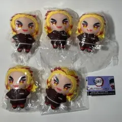 鬼滅の刃　かぷっこふれんず 2　煉獄杏寿郎　5個セット　マスコット　ぬいぐるみ