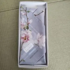 WEDGWOOD 花柄 ハンカチ グレー