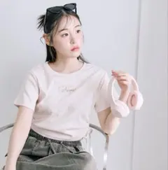 OLIVE des OLIVE ラインストーンロゴ 半袖 トップス