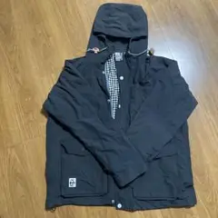 ブラックナイロンマウンテンパーカー　チャムス