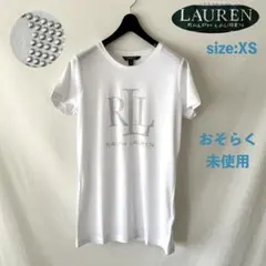 未使用 ラルフローレン Tシャツ LRL Logo 半袖 XS 白 JP:S相当のサムネイル