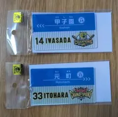 阪神タイガース優勝記念　阪神電鉄コラボアクリルキーホルダー　2個セット