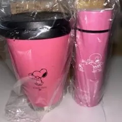 PEANUTS モバイルタンブラー とポケトル　ピンク