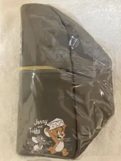 トムとジェリー ジェリー＆タフィー 収納ポーチ グレー 新品