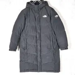 極暖✨️ノースフェイス ロングダウンコート ベンチコート ボックスロゴ 黒150