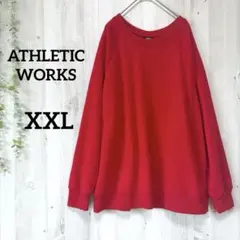 ATHLETIC WORKS ラグランスリーブ スウェット レッド XXLのサムネイル