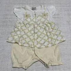 花柄 半袖ロンパース 70 ベビー服
