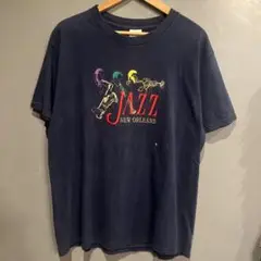 00s JAZZ NEW ORLEANS Tシャツ ネイビー