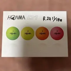 本間ゴルフ　D1 ゴルフボール マルチカラー　1ダース　12個セット　未使用