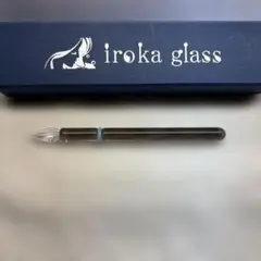 iroka glass ガラスペン ブルー系 ガラスペン＋インク付き】iroka glass ナイトブルー系x山栗 - メルカリ