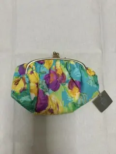 Kanebo 花柄 がま口 ポーチ