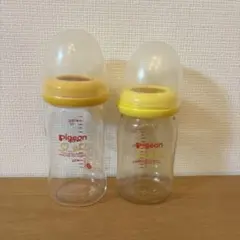Pigeon 哺乳瓶 150ml 旧型　ガラス　プラスチック　２本セット