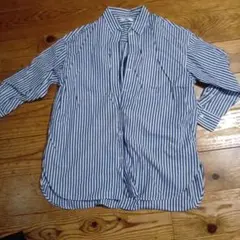 UNIQLO レディースストライプオーバーサイズ長袖シャツ XL