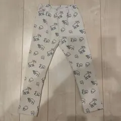 UNIQLO　フリースレギンス　肌面フリース裏起毛　アニマル柄　110cm