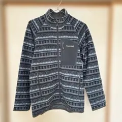 mont-bell 柄入りメンズフリースジャケット Mサイズ アウトドア スキー