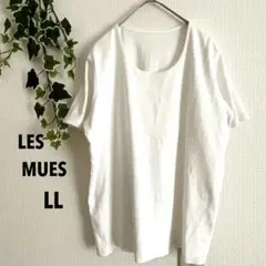 青木　LES MUES【LL】レディースTシャツ 半袖　白　シンプル　無地のサムネイル