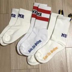 【新品】MSMR 靴下3足セット　韓国　フリーサイズ（23cm〜28.5cm）