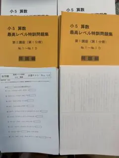 小5 算数 最高レベル特訓問題集　公開学力テスト　小テスト