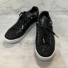 プラスダイアナ +diana グリッター スニーカー 黒 24cmのサムネイル